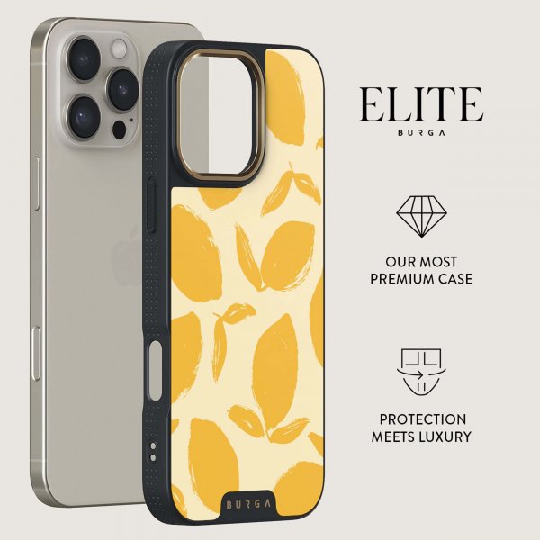 Burga iPhone 15 Skal Elite Dark MagSafe Lemon Tart