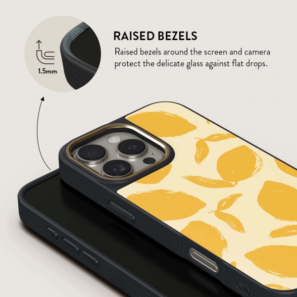 Burga iPhone 15 Plus Skal Elite Dark MagSafe Lemon Tart