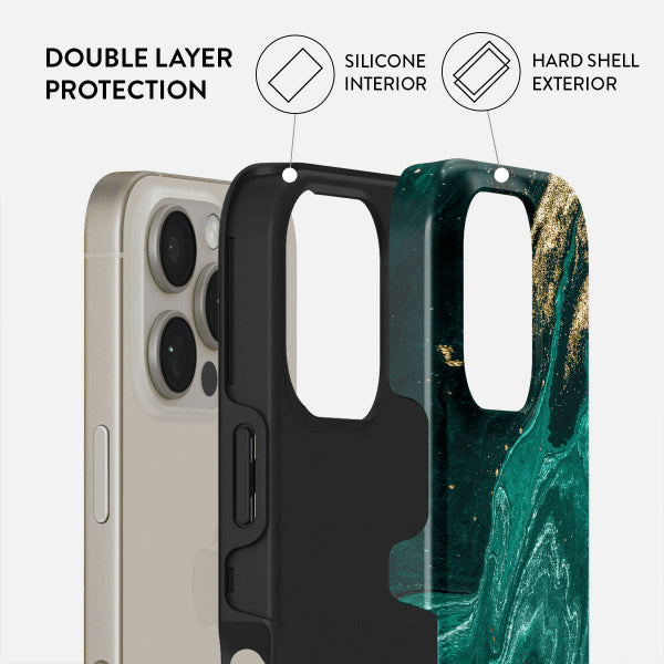 Burga iPhone 15 Pro Skal Tough MagSafe Emerald Pool