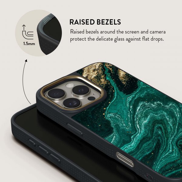 Burga iPhone 15 Pro Skal Elite Dark MagSafe Emerald Pool