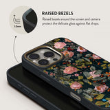 Burga iPhone 16 Skal Elite Dark MagSafe Bloomy Garden