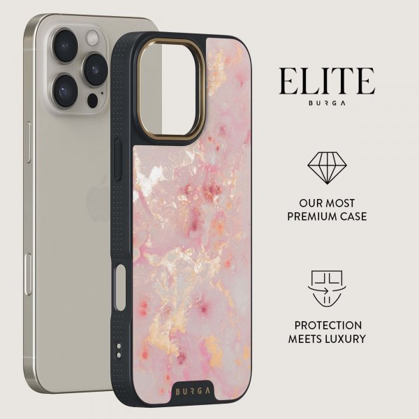 Burga iPhone 15 Skal Elite Dark MagSafe Golden Coral