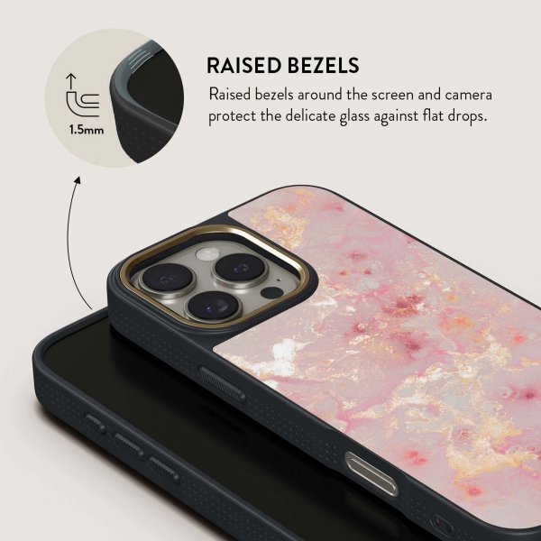 Burga iPhone 15 Skal Elite Dark MagSafe Golden Coral