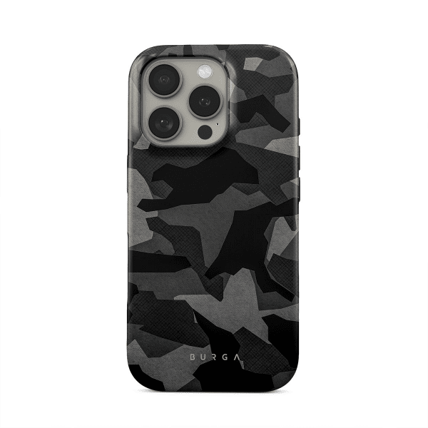 Burga iPhone 16 Skal Tough Night Black Camouflage