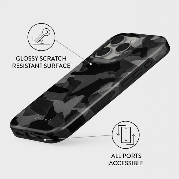 Burga iPhone 16 Plus Skal Tough MagSafe Night Black Camo
