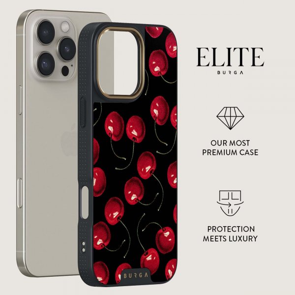Burga iPhone 15 Plus Skal Elite Dark MagSafe Cherrybomb