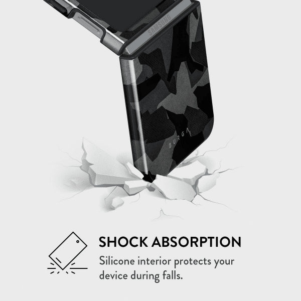 Burga Samsung Galaxy Z Flip 6 Skal Tough Night Black Camo