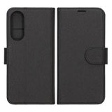 Samsung Galaxy S25 Edge Fodral med Kortfack Stativfunktion Svart