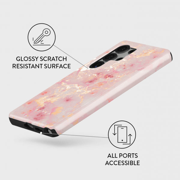 Burga Samsung Galaxy S25 Skal Tough Golden Coral