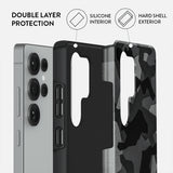 Burga Samsung Galaxy S25 Skal Tough Night Black Camo