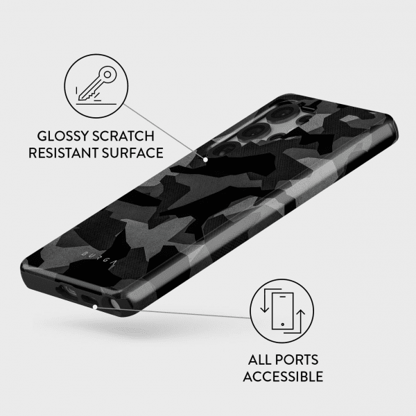 Burga Samsung Galaxy S25 Plus Skal Tough Night Black Camo