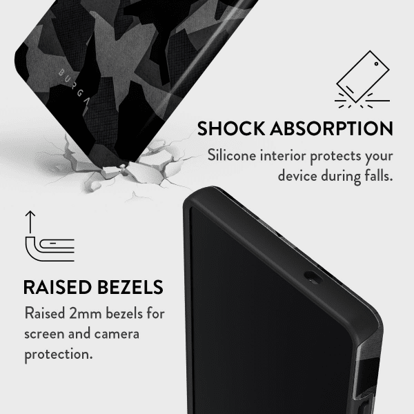 Burga Samsung Galaxy S25 Plus Skal Tough Night Black Camo