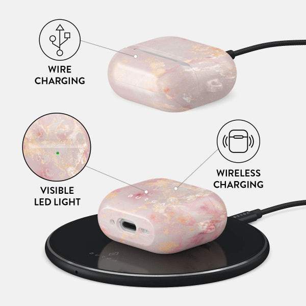 Burga AirPods 4 Skal Design Golden Coral