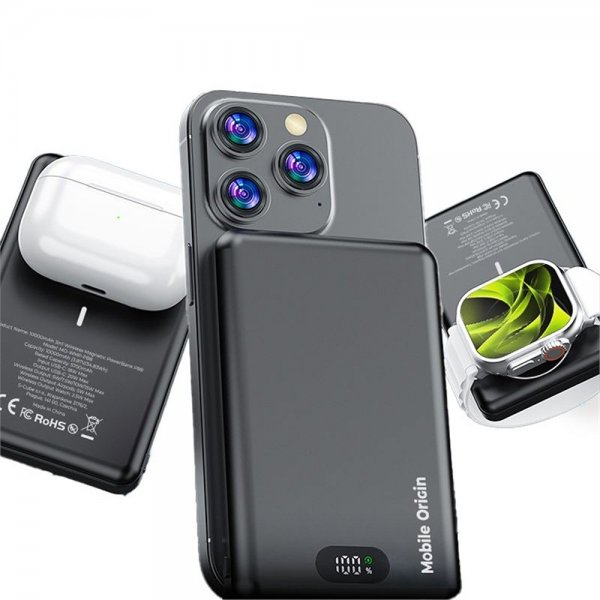 Mobile Origin 3-i-1 Powerbank 10 000 mAh MagSafe