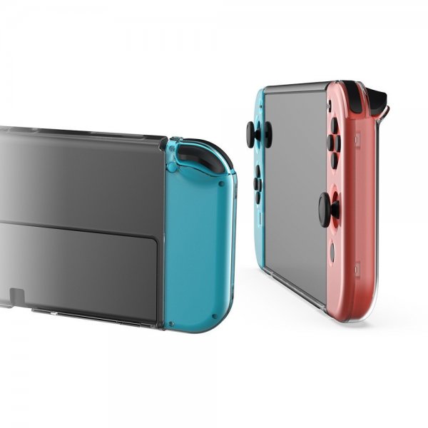 Dobe 3-i-1 Transparent Skal för Nintendo Switch OLED