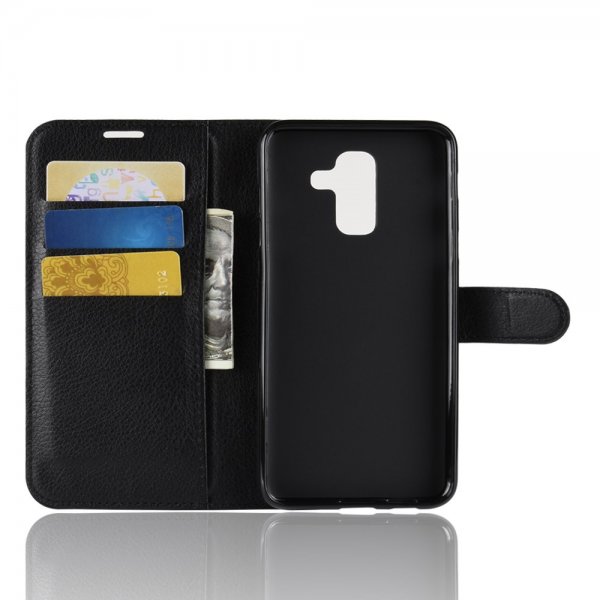 Samsung Galaxy A6 2018 Plånboksfodral Kortfack Svart