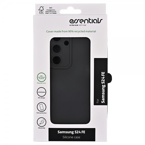 Essentials Samsung Galaxy S24 FE Skal Silicone Case Svart
