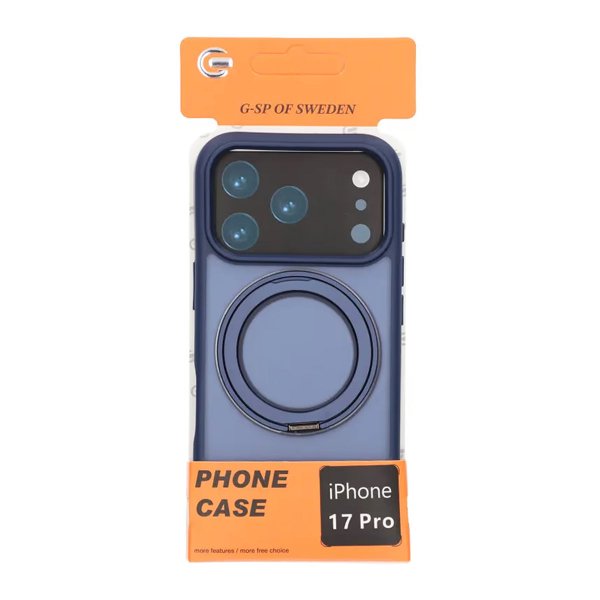 iPhone 17 Pro Skal Roterbart MagSafe Stativ Blå