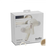 Sudio E2 Trådlösa Hörlurar In-Ear TWS ANC Chalk