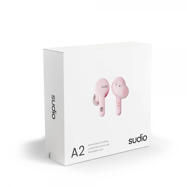 Sudio Hörlurar In-Ear A2 True Wireless ANC Rosa