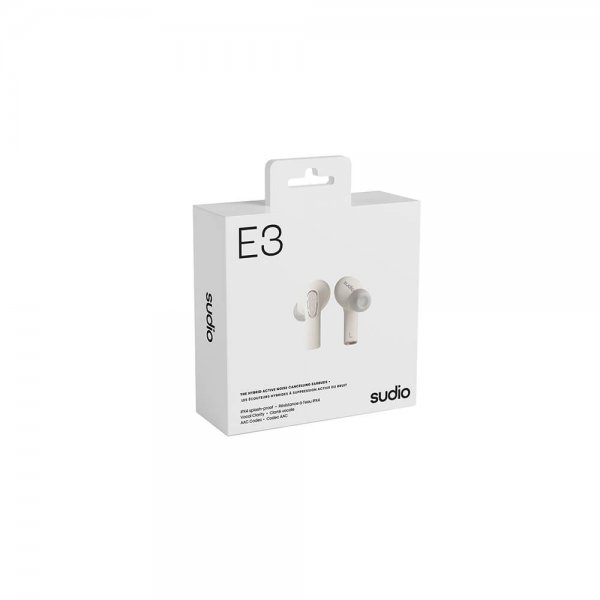 Sudio Hörlurar E3 True Wireless ANC Vit