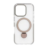 iPhone 16 Pro Skal Ringstativ MagSafe Grå Transparent