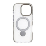 iPhone 16 Pro Skal Ringstativ MagSafe Grå Transparent