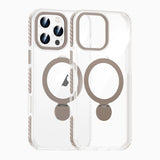 iPhone 16 Pro Skal Ringstativ MagSafe Grå Transparent