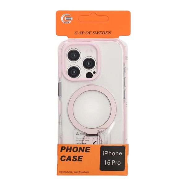 iPhone 16 Pro Skal Ringstativ MagSafe Rosa