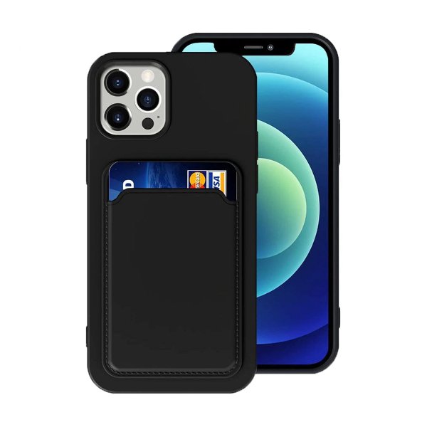 iPhone 14 Pro Skal Korthållare Svart