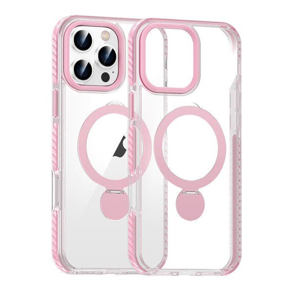 iPhone 16 Pro Max Skal Ringstativ MagSafe Rosa