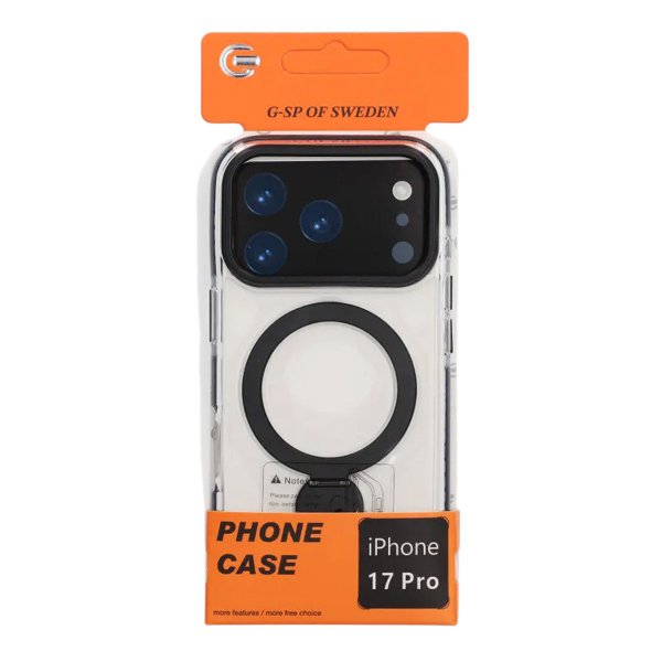 iPhone 17 Pro Skal Ringstativ MagSafe Svart