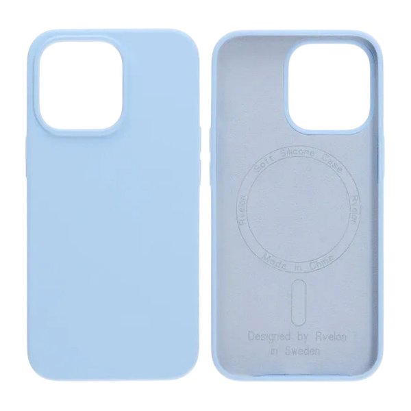 Rvelon iPhone 13 Pro Skal Silikon MagSafe Blå