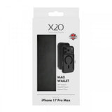X2O iPhone 17 Pro Max Fodral Mag Wallet Svart