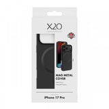 X2O iPhone 17 Pro Skal Mag Metal Svart