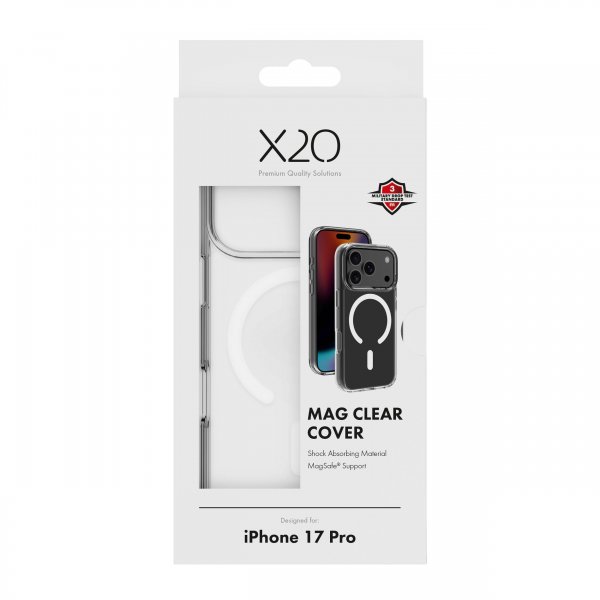 X2O iPhone 17 Pro Skal Mag Clear Transparent