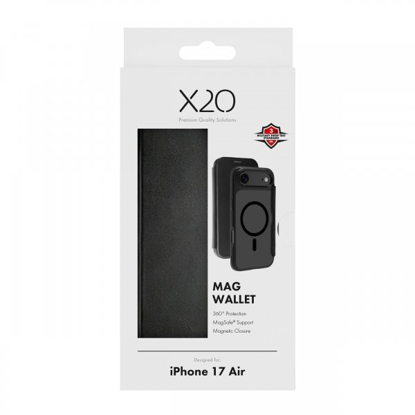X2O iPhone Air Fodral Mag Wallet Svart