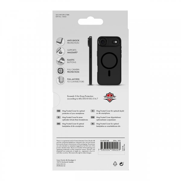 X2O iPhone Air Skal Mag Frosted Svart