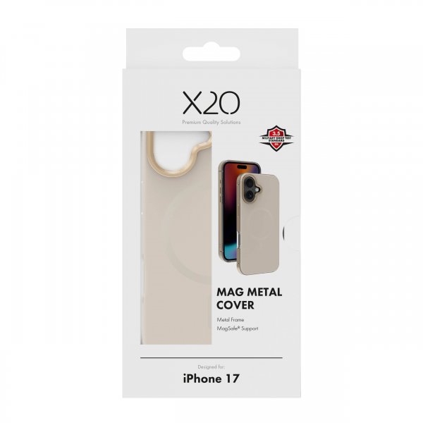 X2O iPhone 17 Skal Mag Metal Guld