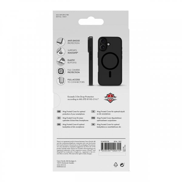 X2O iPhone 17 Skal Mag Frosted Svart