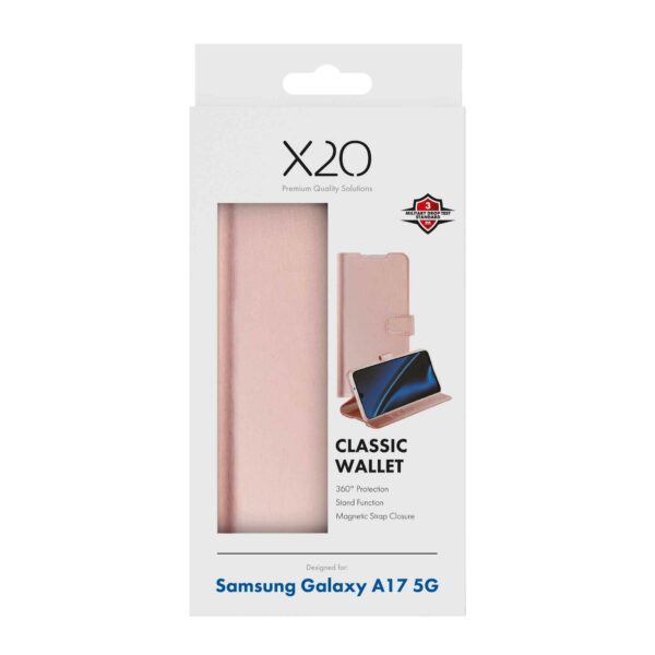 X2O Samsung Galaxy A17 Fodral Classic Wallet Roseguld
