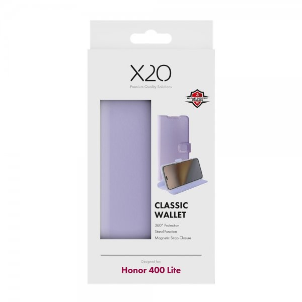 X2O Honor 400 Lite Fodral Classic Wallet Lavender