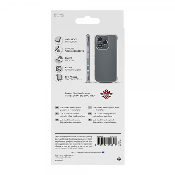 X2O Honor 400 Lite Skal Anti-Shock Transparent