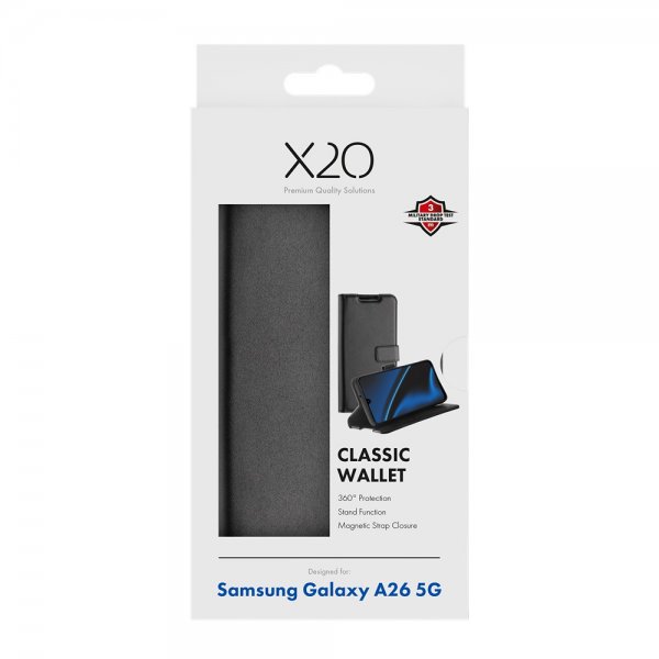 X2O Samsung Galaxy A26 Fodral Classic Wallet Svart