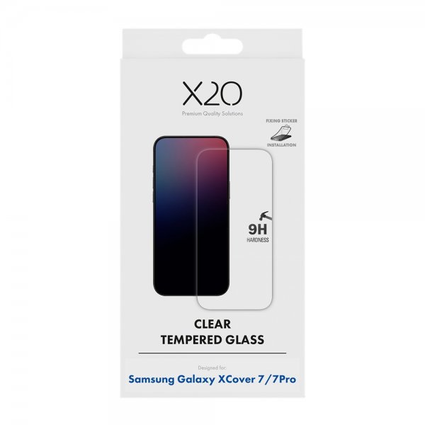 X2O Samsung Galaxy XCover 7/Galaxy XCover 7 Pro Skärmskydd Härdat Skyddsglas 9H