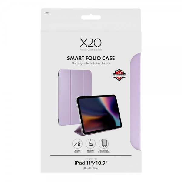 X2O iPad 10.9 (gen 10)/iPad 11 (A16) Fodral Smart Folio Lila