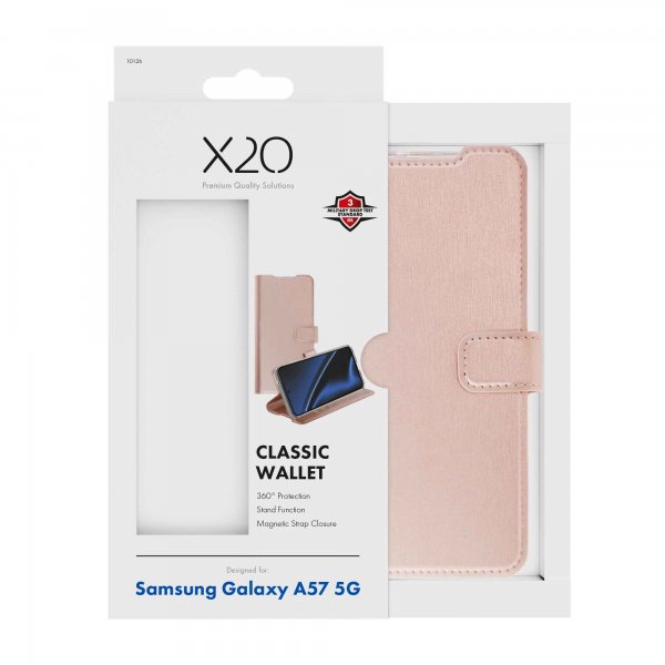 X2O Samsung Galaxy A57 Fodral Classic Wallet Roseguld