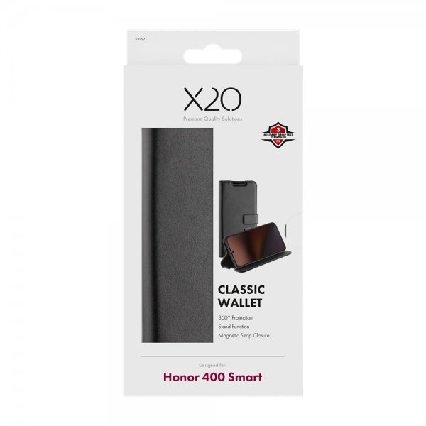 X2O Honor 400 Smart Fodral Classic Wallet Svart