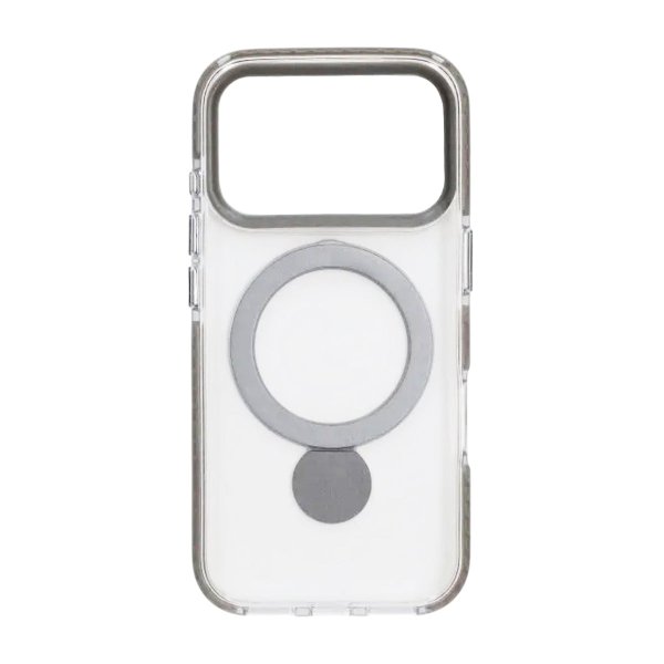 iPhone 17 Pro Max Skal Ringstativ MagSafe Grå Transparent