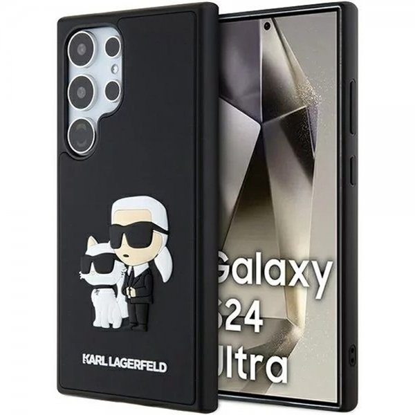Karl Lagerfeld Samsung Galaxy S24 Ultra Skal 3D Rubber Karl & Choupette Svart